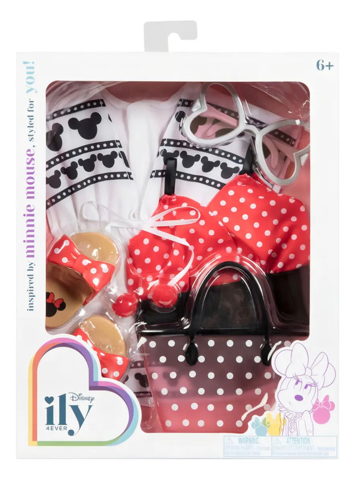 Fashion pack para muñeca Disney lly 4ever Inspirado en Minnie (Ligero detalle en caja)