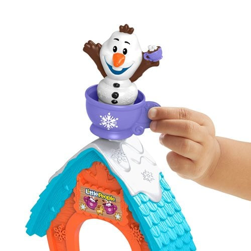 Puesto de Chocolate de Olaf con Figura -Fisher Price Little People Disney Frozen 
(Detalle en pintura)