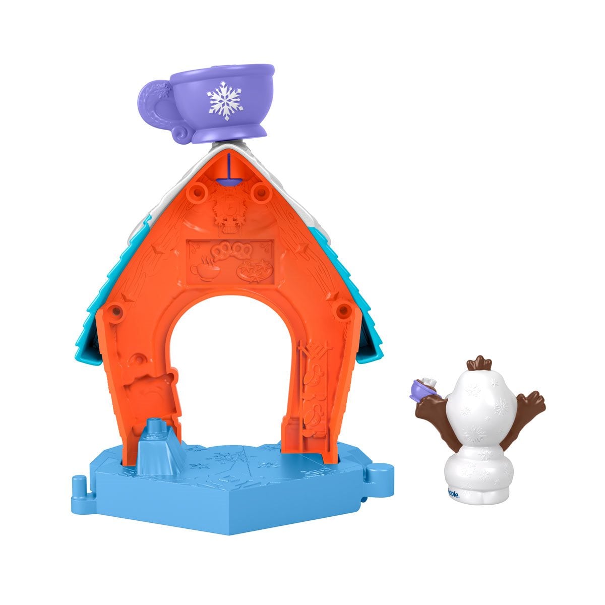 Puesto de Chocolate de Olaf con Figura -Fisher Price Little People Disney Frozen 
(Detalle en pintura)