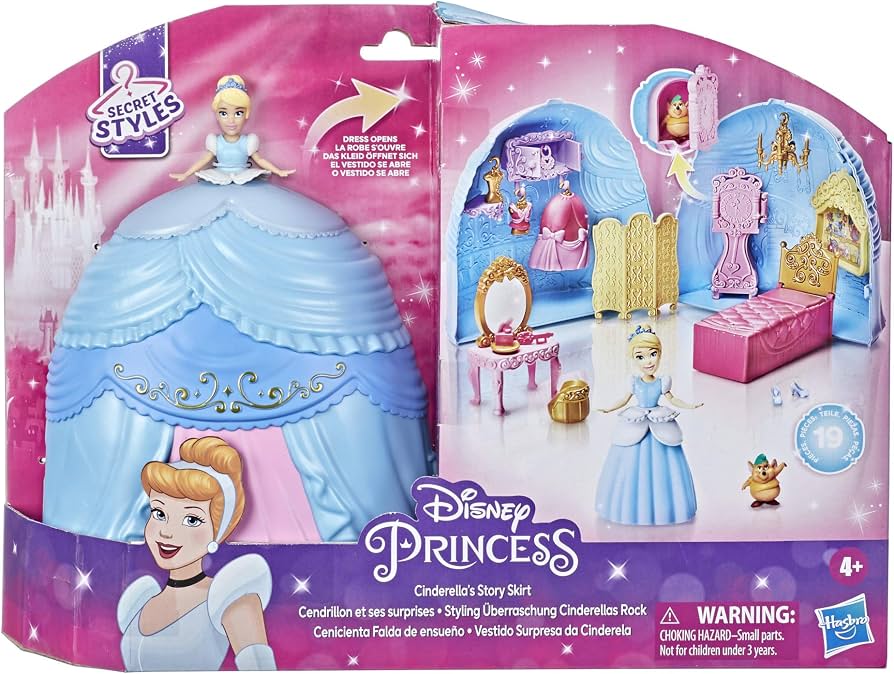 Disney Princesas Secret Styles – Cenicienta con Falda Transformable y Accesorios (Detalle mínimo en caja)