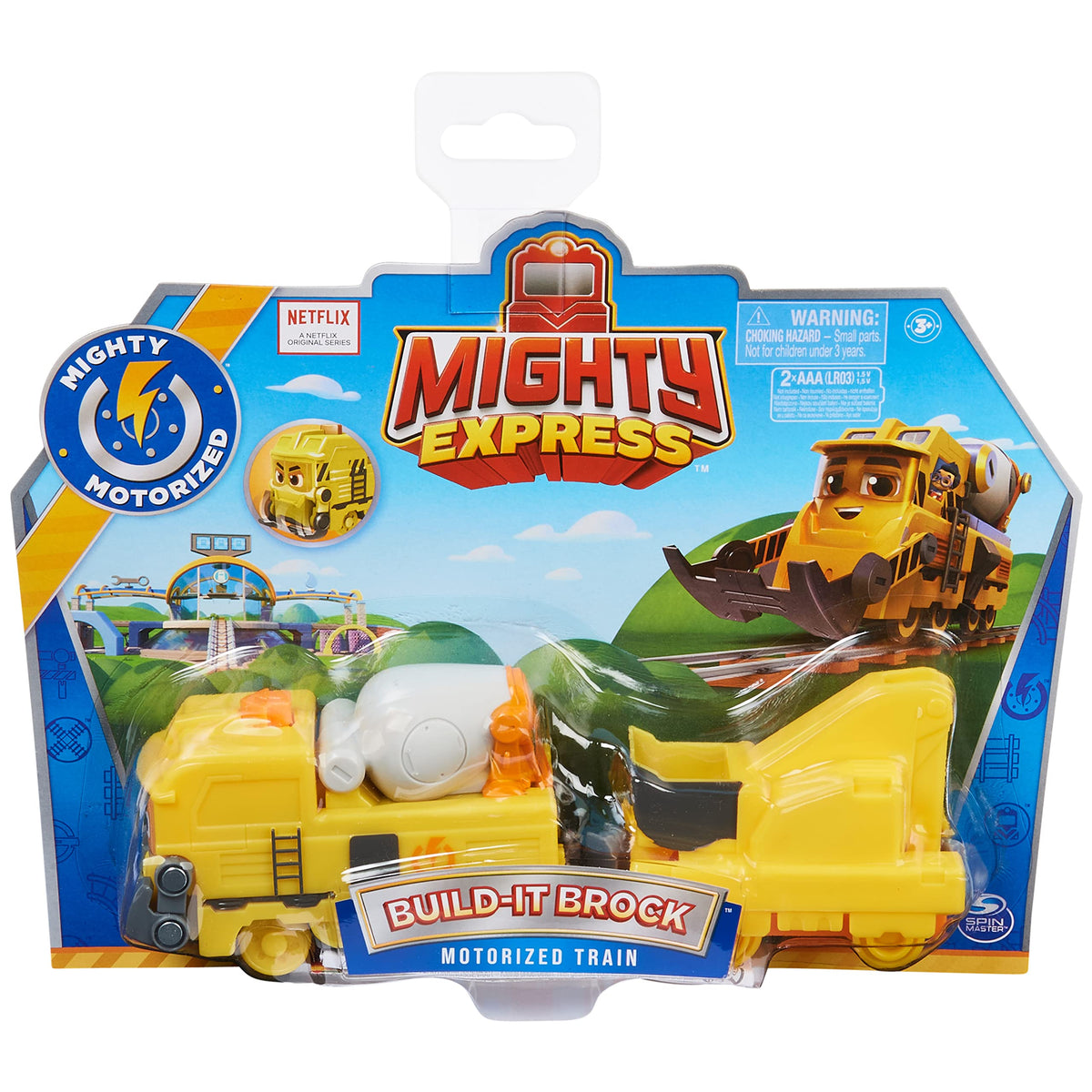 Mighty Express – Tren Motorizado Bruno con Vagón de Carga (Detalles ligeros en caja)