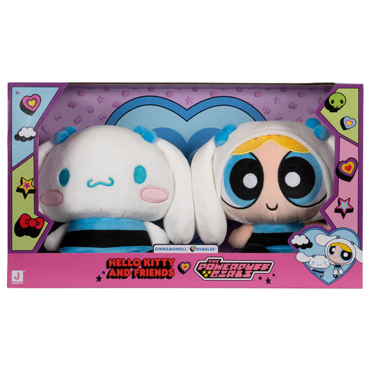 Chicas superpoderosas x Hello Kitty Set de Peluches Cinnamonroll y Burbuja