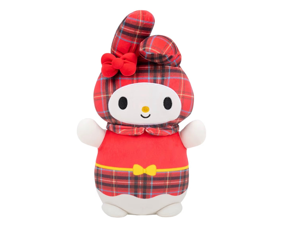 Squishmallow x My Melody HugMees Cuadros Rojos